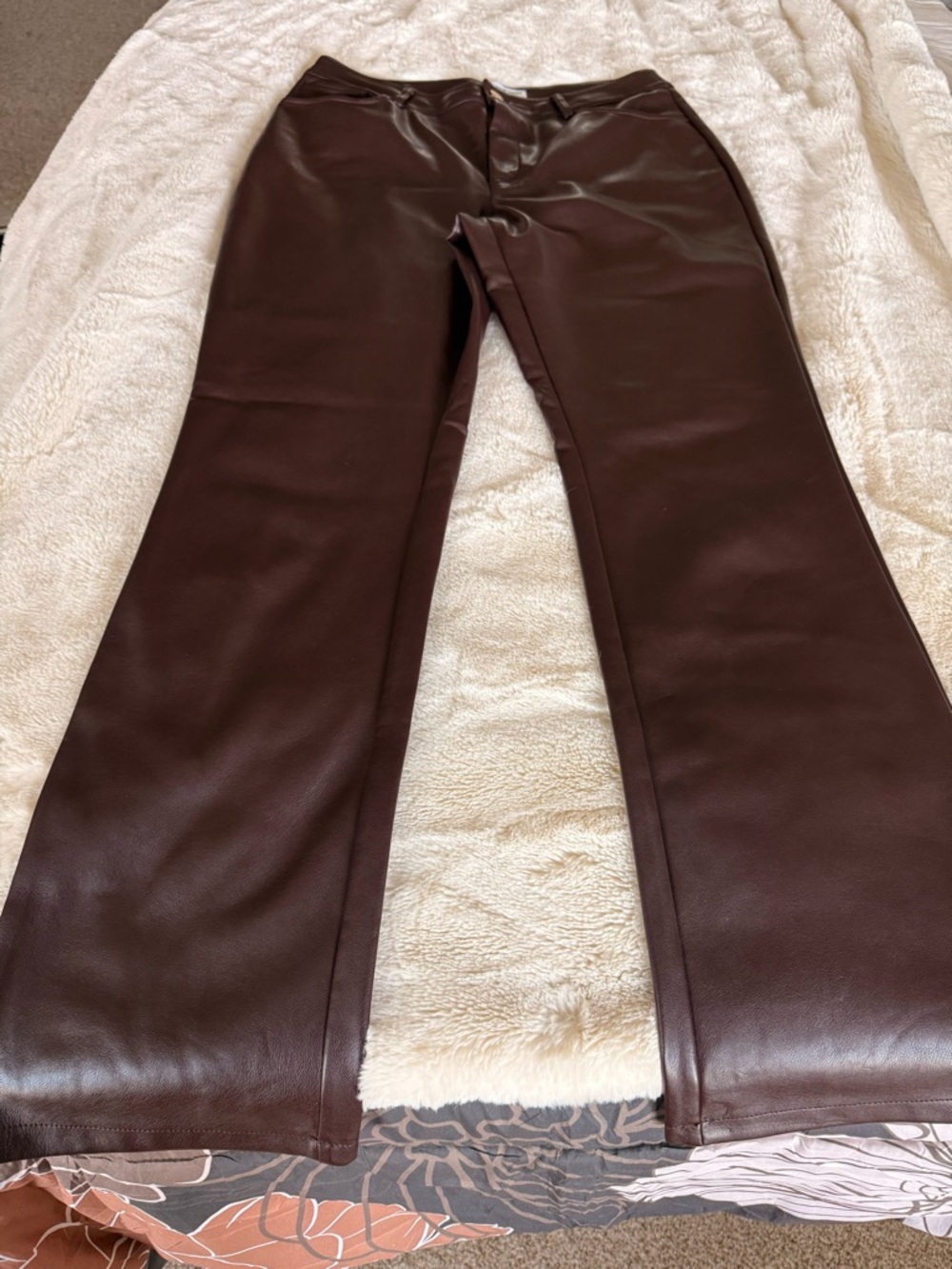Marc New York Chocolate Brown Faux Leather Pants
